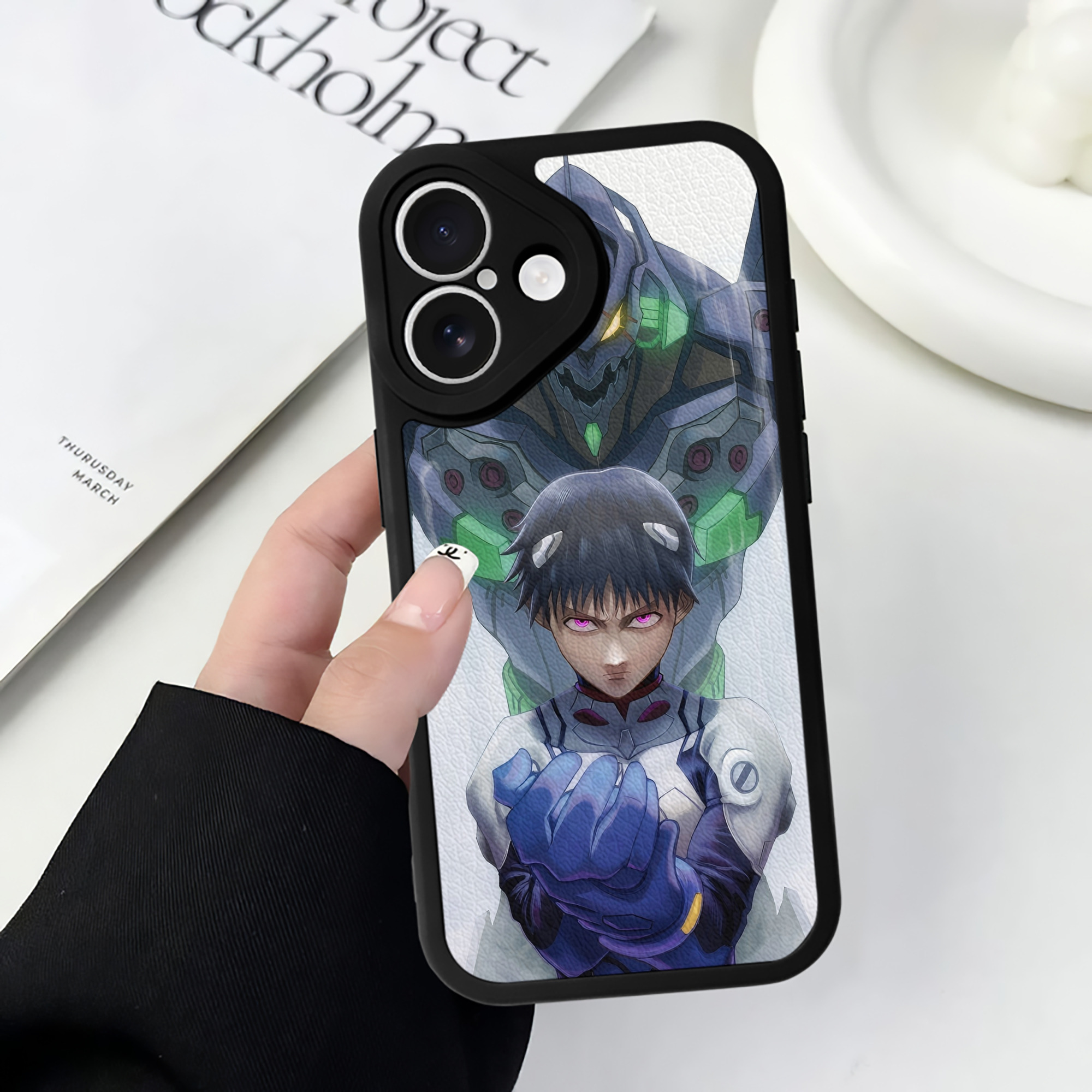 （画像用） EVA 新世紀エヴァンゲリオン 【iPhone 16シリーズ対応】シリコンスマホケース（レザー調） 材質：シリコン